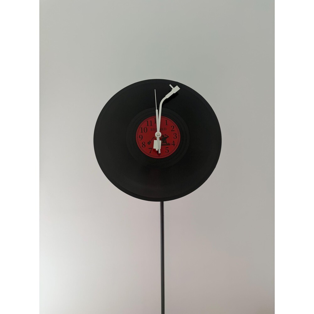 12" Black Vinyl Record Clock | Retro 70s Music Decor, Gothic Witchy Wall Art